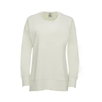 Ivory - Modal Spandex High Low Crewneck