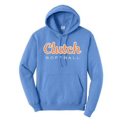 Clutch Softball Printed Hoodie- Carolina Blue (Click for More Logo Options)