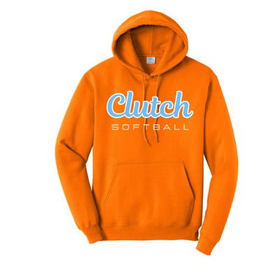 Clutch Softball Printed Hoodie- Tennessee Orange (Click for More Logo Options)