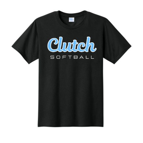 Clutch Softball Printed TShirt - Black (Click for More Logo Options) PC450