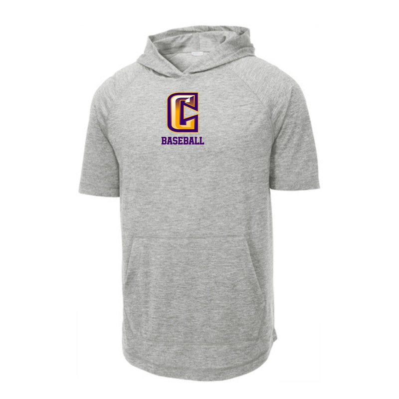 Sport-Tek ® PosiCharge ® Tri-Blend Wicking Short Sleeve Hoodie ST404