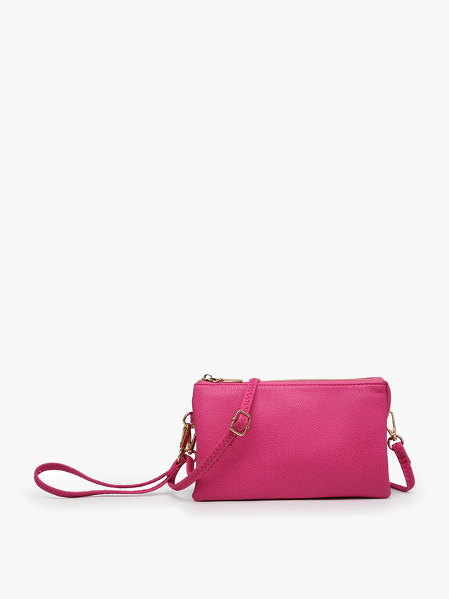 Riley Crossbody/Wristlet in Berry - Monogrammable