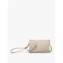 Riley Crossbody/Wristlet in Light Beige - Monogrammable