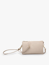 Riley Crossbody/Wristlet in Light Beige - Monogrammable