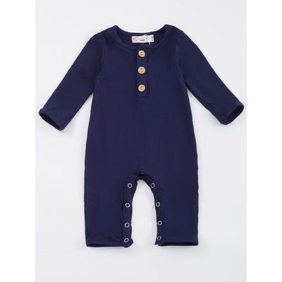 Oxford Blue Bamboo Romper