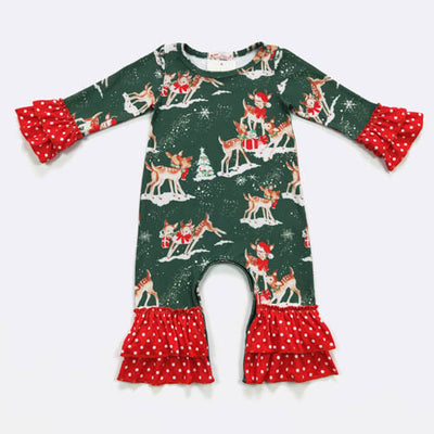 Forrest Green Baby Romper