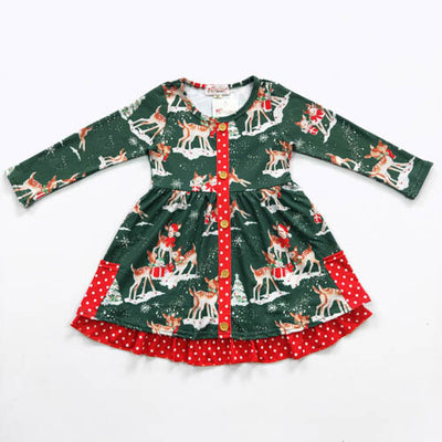 Forrest Green Girls Dress