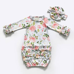 Sweet Floral Baby Gown