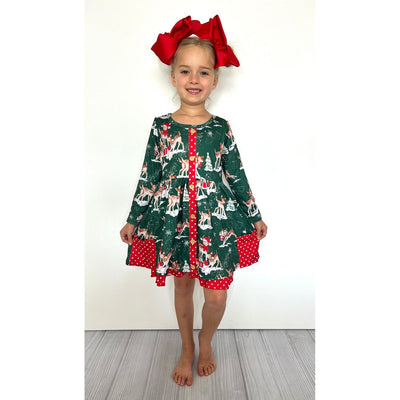 Forrest Green Girls Dress