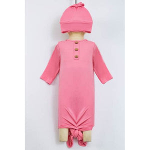Bubble Gum Bamboo Baby Gown