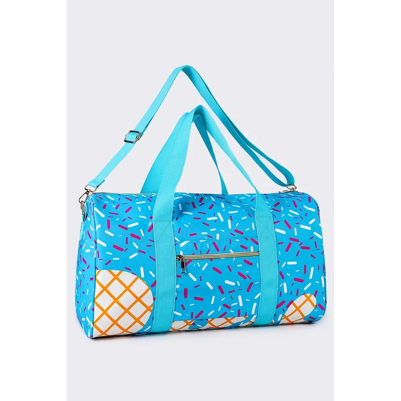 Blue Ice Cream Drip Duffle