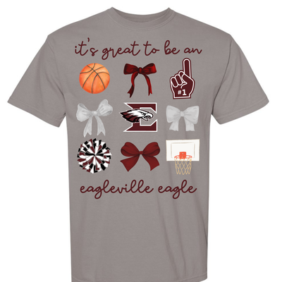 Choose your School - Choose Your Sport - Local Custom School Bow Tee