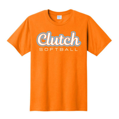 Clutch Softball Printed TShirt - Tennessee Orange (Click for More Logo Options)