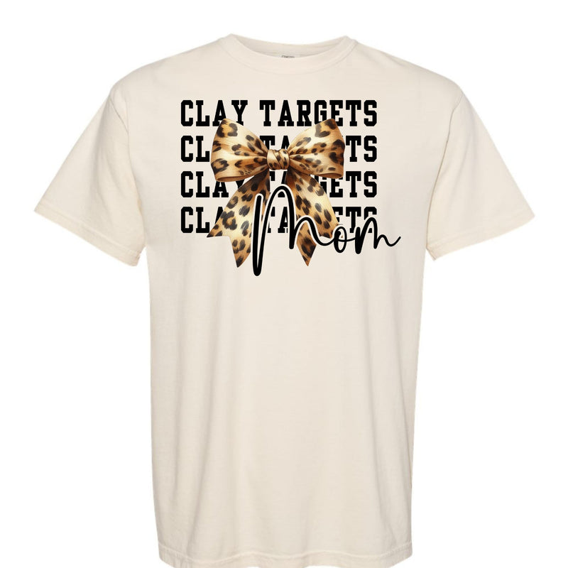 Clay Targets Mom with Leopard Bow