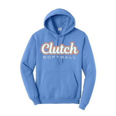 Clutch Softball Printed Hoodie- Carolina Blue (Click for More Logo Options)