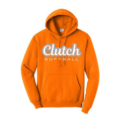 Clutch Softball Printed Hoodie- Tennessee Orange (Click for More Logo Options)