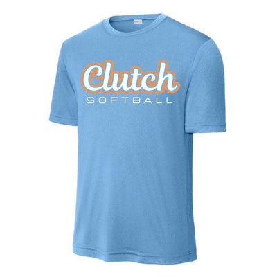 Clutch Softball Printed DRIFIT TShirt - Carolina Blue (Click for More Logo Options)(Short Sleeve and Long Sleeve)