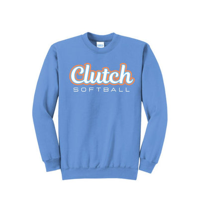 Clutch Softball Printed Crewneck - Carolina Blue (Click for More Logo Options)