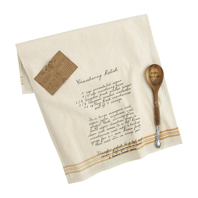 Recipe Spoon & Towel Set - Mud Pie