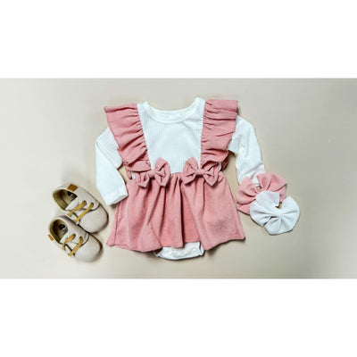 Sweet Heart Corduroy Romper Set