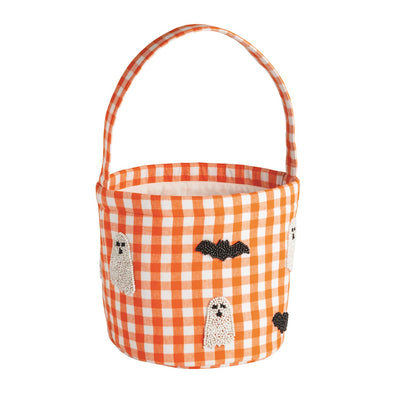 Halloween Canvas Candy Bucket – Beaded Icons - Mud Pie