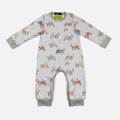 Tractor Quack Boy Romper - Clover Cottage