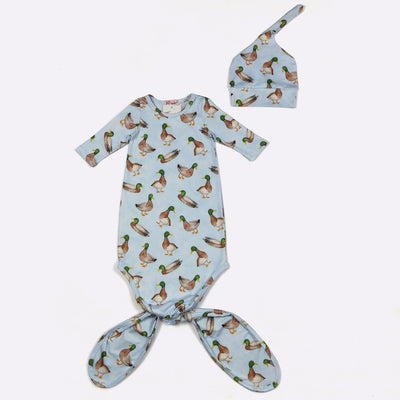 Waterfowl Baby Gown + Hat - Clover Cottage (Copy)