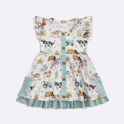 Hobby Farm Girls Dress - Clover Cottage