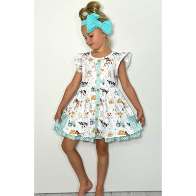 Hobby Farm Girls Dress - Clover Cottage