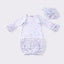 Coquette Floret Baby Gown + Bow - Clover Cottage