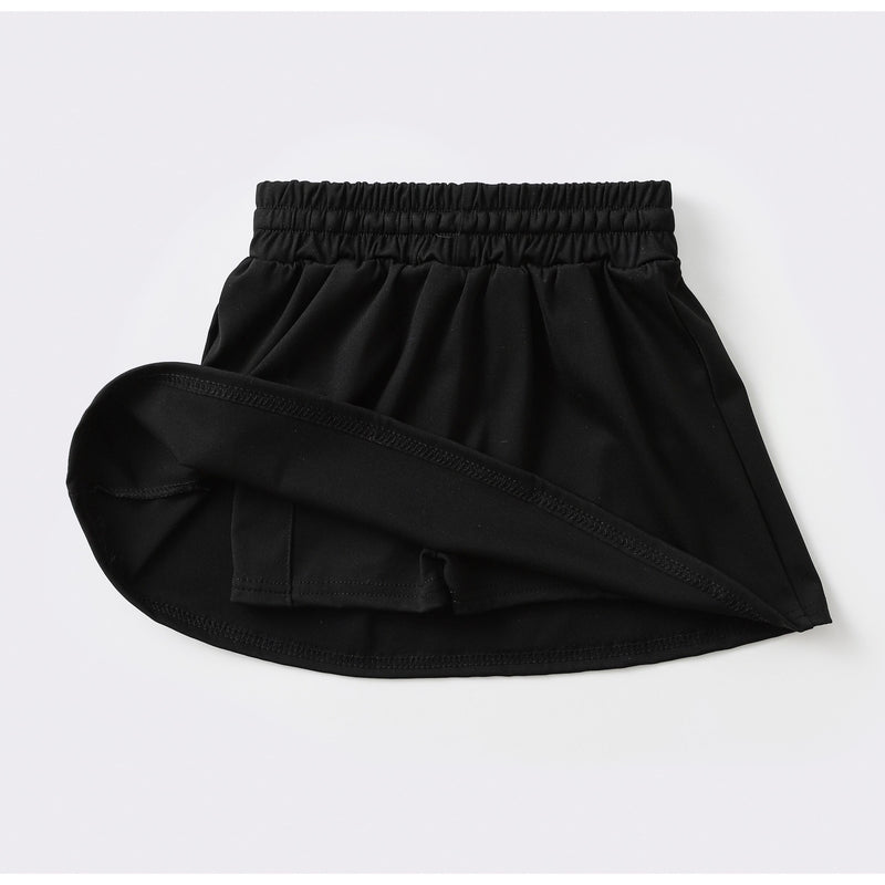 Black Athletic Girls Skort - Clover Cottage