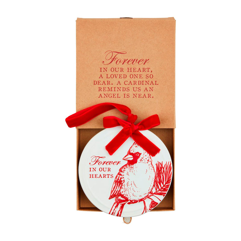 Cardinal Disc Ornament - Mud Pie