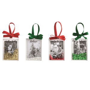 Christmas Glitter Photo Ornament - Mud Pie