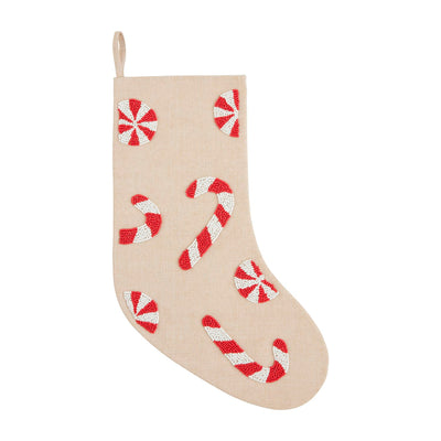 Beaded Christmas Stocking - Mud Pie