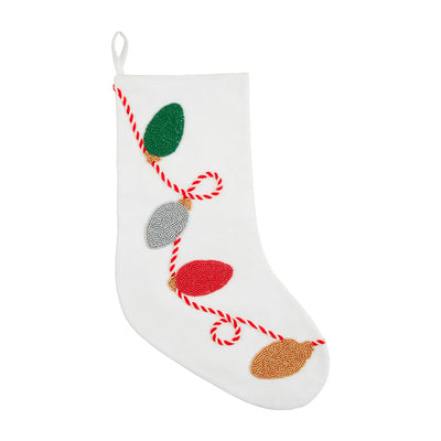 Beaded Christmas Stocking - Mud Pie