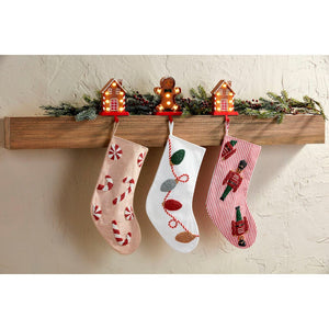 Beaded Christmas Stocking - Mud Pie