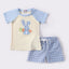 Blue Plaid Bunny Boy Set - Clover Cottage