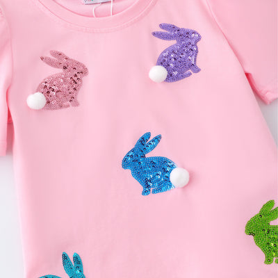 Sweet Sequin Bunny Girls Set - Clover Cottage