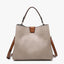 Tati Monogrammable Satchel w/ Shoulder Strap Warm Grey - Jen & Co