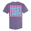 Striped Hannah's House Academy - Comfort Color TShirt- Grape