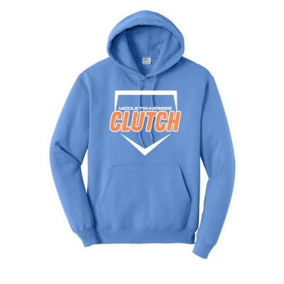 Clutch Softball Printed Hoodie- Carolina Blue (Click for More Logo Options)