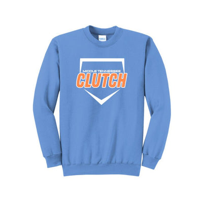 Clutch Softball Printed Crewneck - Carolina Blue (Click for More Logo Options)