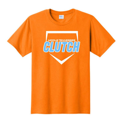 Clutch Softball Printed TShirt - Tennessee Orange (Click for More Logo Options)