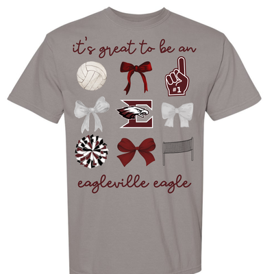 Choose your School - Choose Your Sport - Local Custom School Bow Tee