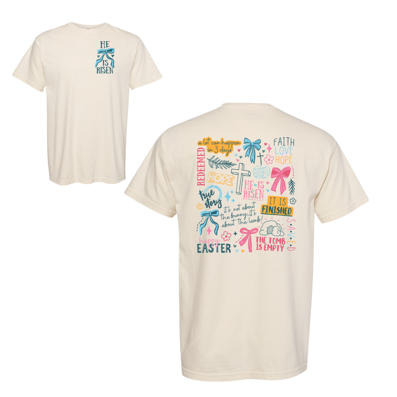 He Is Risen Collage - Comfort Colors Short Sleeve
