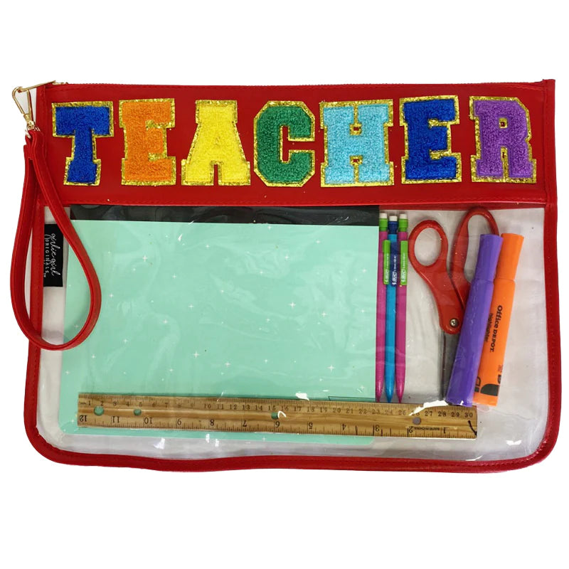 Teacher Red Clear Bag - Girly Girls