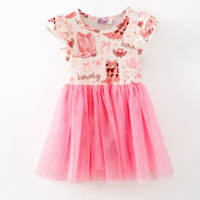 Howdy Cowgirl Tutu Girls Dress - Clover Cottage