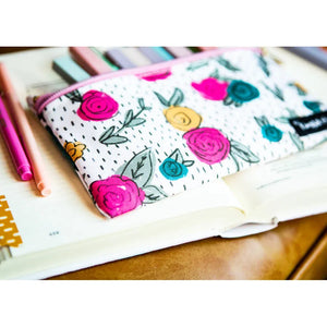 Church Floral Pencil + Pen + Highlighter Pouch - Kingfolk Co