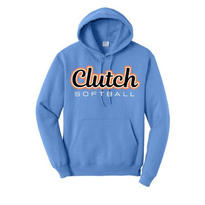 Clutch Softball Printed Hoodie- Carolina Blue (Click for More Logo Options)