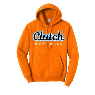 Clutch Softball Printed Hoodie- Tennessee Orange (Click for More Logo Options)
